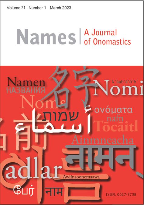 a book of the names and addresses of people living in a city|Names: A Journal of Onomastics .